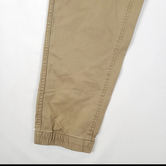 Gap Joggers Pants Elastic Ankle Drawstring Waist Twill Khaki Joggers Pockets XL - Picture 3 of 7